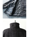 A classy coat made of sparkling tweed