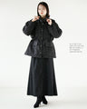 A classy coat made of sparkling tweed