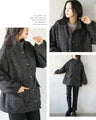 A classy coat made of sparkling tweed