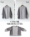 Loose and casual two-tone sweat top