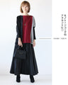 A two-tone, slimming knit top for a sophisticated look