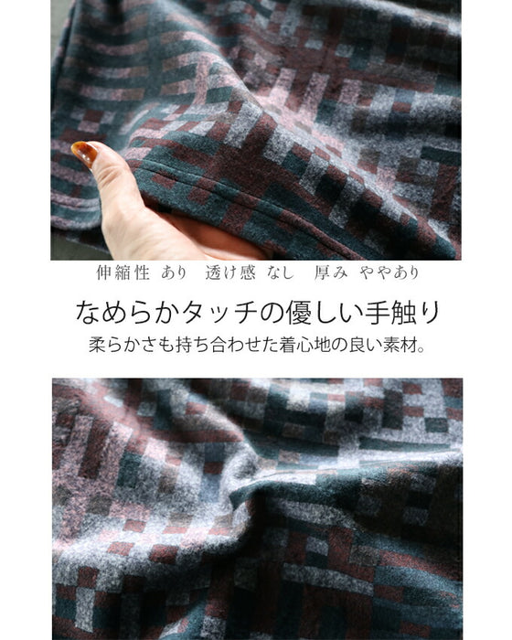 雰囲気醸し出す 個性柄チュニックワンピ