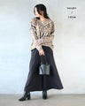 Knitted print top