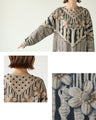 Knitted print top