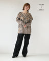 Knitted print top