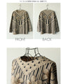 Knitted print top