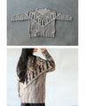 Knitted print top