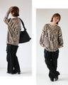 Knitted print top