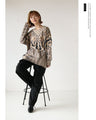 Knitted print top