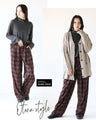 Checkered pants with a relaxed and classic look