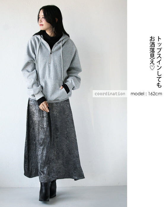 Cool and mature zip hoodie top
