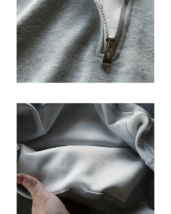 Cool and mature zip hoodie top