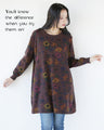 Floral knit tunic