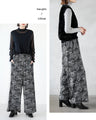 Stylish and stylish floral knit flare pants for adults