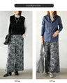 Stylish and stylish floral knit flare pants for adults