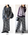 Stylish and stylish floral knit flare pants for adults