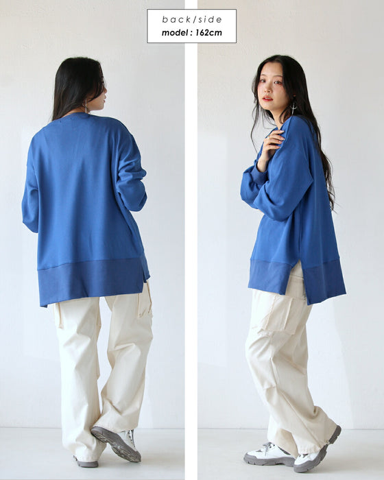 こなれ編み上げ トップス