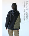 Sweatshirt x quilting mixed material docking hoodie