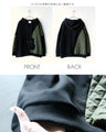 Sweatshirt x quilting mixed material docking hoodie