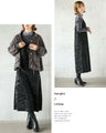 A faux leather jumper skirt with a texture that will charm adults