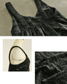 A faux leather jumper skirt with a texture that will charm adults