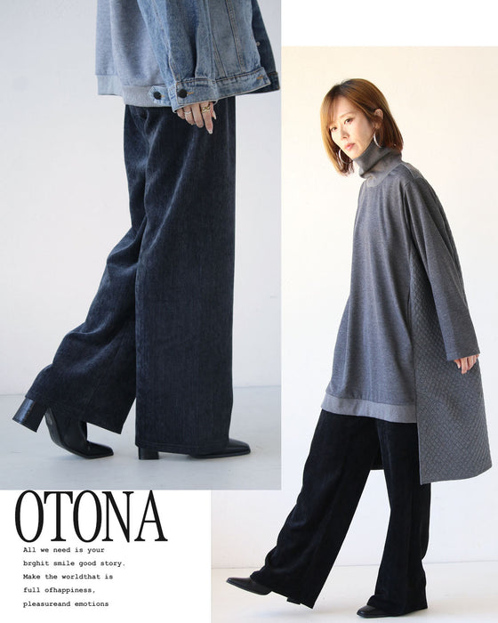 しっとり、滑らかベロアタッチの着回しパンツ
