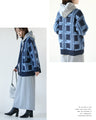 A checkered cardigan with fluffy lines that will make you fall in love at first sight