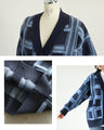 A checkered cardigan with fluffy lines that will make you fall in love at first sight