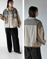 Brown beige denim jacket for adults