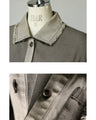 Brown beige denim jacket for adults