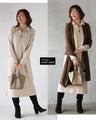 A simple knit dress with a trendy feel Half-zip knit dress