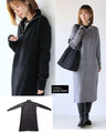 A simple knit dress with a trendy feel Half-zip knit dress