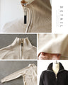 A simple knit dress with a trendy feel Half-zip knit dress