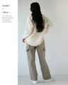 Fluffy and smooth shaggy knit top