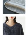 Fluffy and smooth shaggy knit top
