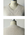 Fluffy and smooth shaggy knit top