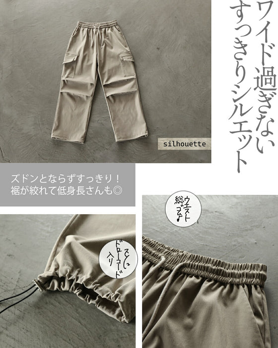 The key is the tucks. Versatile cargo pants in beige
