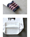 Warm fleece-lined long-sleeved T-shirt with a dog and striped sleeves