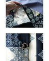 For an eye-catching look. A top with a layered look made from different materials