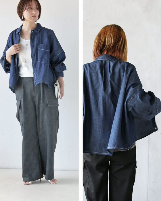 「何か羽織りたい」時の万能ダンガリーシャツ