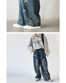 Denim pants with floral embroidery that will get you compliments