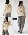 イマドキHALF ZIP ニットパーカートップス