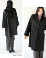 A soft, relaxed-fitting faux suede coat