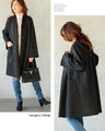A soft, relaxed-fitting faux suede coat
