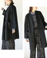 A soft, relaxed-fitting faux suede coat