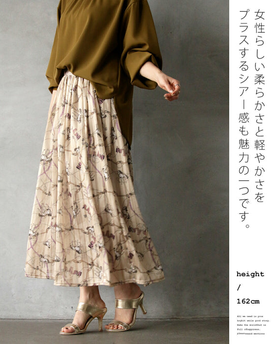 華やぐ高見え柄フレアスカート