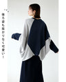 Ribbed dolman tunic that can be worn front or back