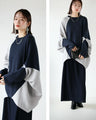 Ribbed dolman tunic that can be worn front or back