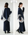 Ribbed dolman tunic that can be worn front or back