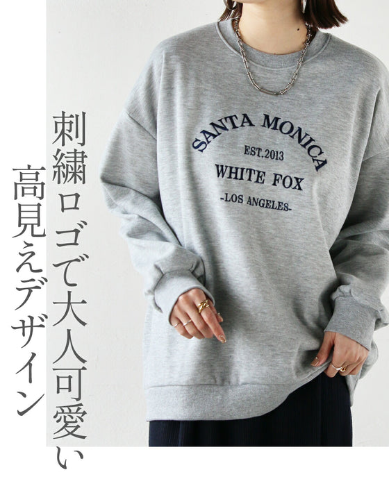 高見えさせる刺繍ロゴトップス